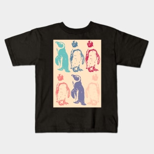 Troop of tropical penguins Kids T-Shirt